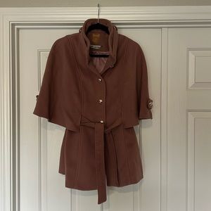 Chic Women's Cape Jacket in Dusty Rose